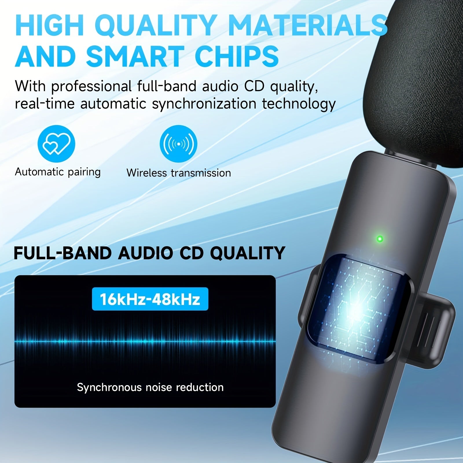 Microphone-Wireless Lavalier Lapel Microphone For iPhone iPad Professional Wireless Clip Mic - Cordless Omnidirectional Condenser Recording Mic For Interview Video Podcast Vlog YouTube Microphone-Wireless Lavalier Lapel Microphone For iPhone iPad Professional Wireless Clip Mic - Cordless Omnidirectional Condenser Recording Mic For Interview Video Podcast Vlog YouTube